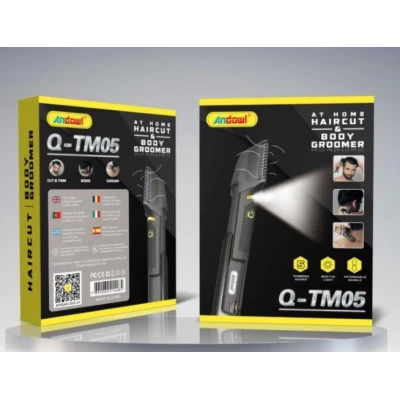 Aparat de tuns si ras 6 piese Andowl Q TM05 culoare negru