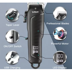 Aparat profesional de tuns VGR V-683 cu incarcare USB MD