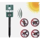 Aparat solar impotriva daunatorilor VERDE cu ultrasunete pentru gradina cu tarus