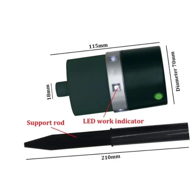 Aparat solar impotriva daunatorilor VERDE cu ultrasunete pentru gradina cu tarus buton on/off