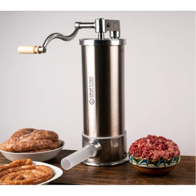 Aparat vertical de facut (umplut) carnati 6kg inox 5 palnii incluse