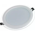 Aplica Rotunda 12W Led MAT incastrabila in tavan fals si rigips margine sticla