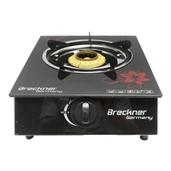 Aragaz plita cu un arzator din fonta 3KW sticla securizata 400x300x90mm Breckner