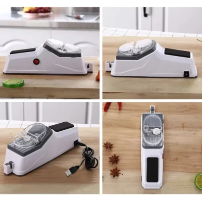 Ascutitor electric de cutite conectare USB 3 fante pentru ascutire plastic si metal