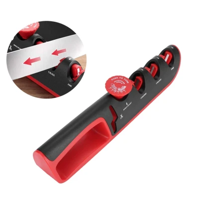 UB Ascutitor profesional de cutite ajustabil 4 in 1 Negru/Rosu