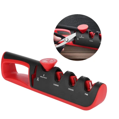 UB Ascutitor profesional de cutite ajustabil 4 in 1 Negru/Rosu