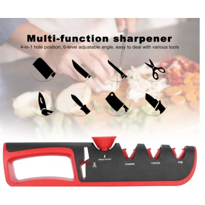 UB Ascutitor profesional de cutite ajustabil 4 in 1 Negru/Rosu