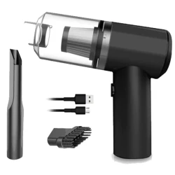 Aspirator auto Fara fir 2in1 120 W Cu Lumina LED Negru