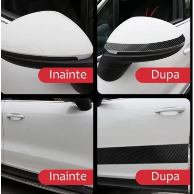 Banda Adeziva Carbon 10 cm x 5 metri pentru Protectie si Tuning Auto LY