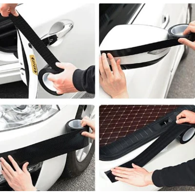 Banda Adeziva Carbon pentru Protectie si Tuning Auto Interior sau Exterior JK