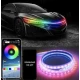 Banda decorativa Led Q D304 RGB pentru masina lungime 1, 8m 12V cu aplicatie