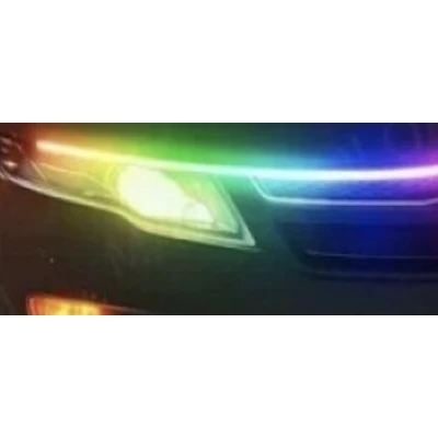 Banda decorativa Led Q D304 RGB pentru masina lungime 1, 8m 12V cu aplicatie