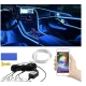 Banda LED auto design interactiv 6 m RGB impermeabil 12V 5W raza control 12 m control din aplicatie