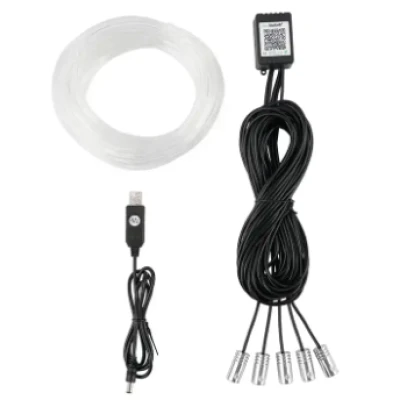 Banda led auto fibra optica cu bluetooth