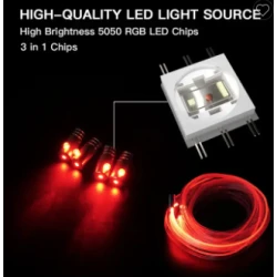 Banda led auto fibra optica cu bluetooth