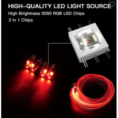 Banda led auto fibra optica cu bluetooth