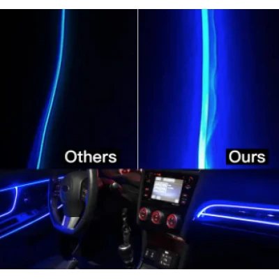 Banda led auto fibra optica cu bluetooth