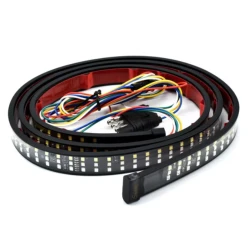 Banda LED autoadeziva rosu galben alb Iluminare 1.5M 12V pentru masina