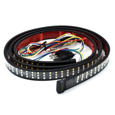Banda LED autoadeziva rosu galben alb Iluminare 1.5M 12V pentru masina