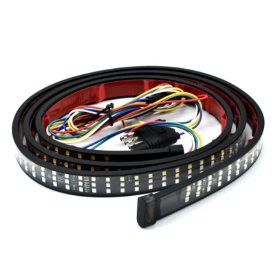 Banda LED autoadeziva rosu galben alb Iluminare 1.5M 12V pentru masina