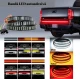 Banda LED autoadeziva rosu galben alb Iluminare 1.5M 12V pentru masina