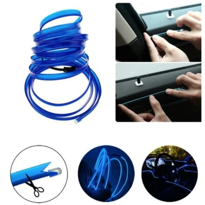 Banda LED Neon Auto  2M ALBASTRA
