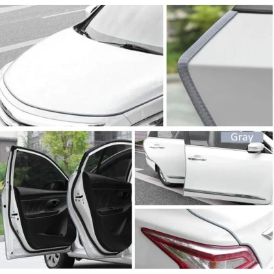 Banda Protectie Usa Auto Alba pentru Usi din Cauciuc 5M