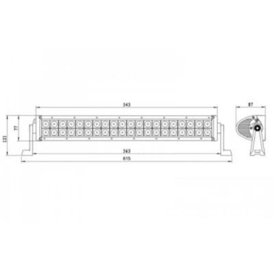 Bara Led 120W Auto 40 LED Drept Proiector Ajustabil 