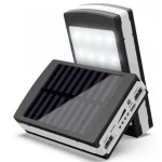 Baterie externa cu incarcare solara si lanterna 20 LED uri