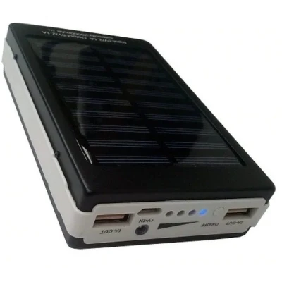 Baterie externa cu incarcare solara si lanterna 20 LED uri