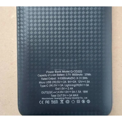Baterie externa Q CD222 power bank 8000 mAH Quick Charge 18W 2 x USB 