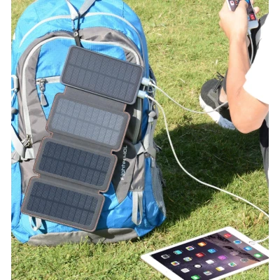 Baterie Externa Solara Power Bank 20 000 mAh 4 Panouri