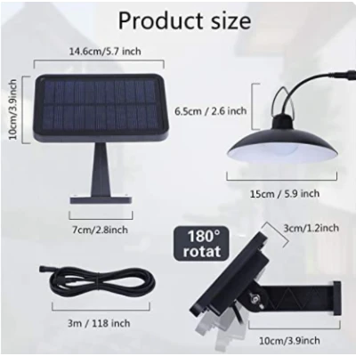 Bec cu incarcare solara cod 1008 cu telecomanda de exterior pentru camping