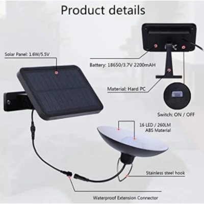 Bec cu incarcare solara cod 1008 cu telecomanda de exterior pentru camping