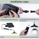 Bec cu incarcare solara cod 1008 cu telecomanda de exterior pentru camping