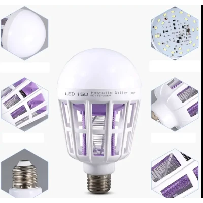 Bec cu Lampa UV Impotriva Insectelor Lumina Alba 12W