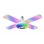 Bec cu patru brate lumina multicolora functie muzicala prin bluetooth si telecomanda
