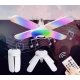 Bec cu patru brate lumina multicolora functie muzicala prin bluetooth si telecomanda