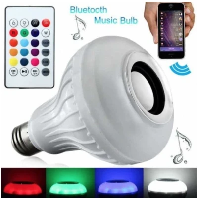 Bec led cu difuzor Bluetooth si telecomanda