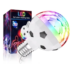 Bec LED E27 rotativ cu lumina ambientala de club