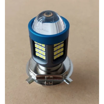 Bec Led H4 MOTO cu doua faze 3030 cu 61 LED SMD temperatura 6000k putere 160W 15000 lm