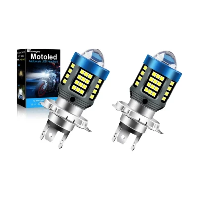 Bec Led H4 MOTO cu doua faze 3030 cu 61 LED SMD temperatura 6000k putere 160W 15000 lm