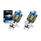 Bec Led H4 MOTO cu doua faze 3030 cu 61 LED SMD temperatura 6000k putere 160W 15000 lm