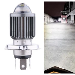 Bec LED H4 MOTO cu RADIATOR si doua faze 5730 led SMD putere 140W temperatura 6000K 12000 lumeni
