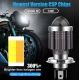 Bec LED H4 MOTO cu RADIATOR si doua faze 5730 led SMD putere 140W temperatura 6000K 12000 lumeni