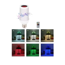 Bec Muzical LED bluetooth telecomanda difuzor 9W