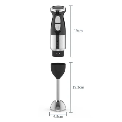 Blender de mana multifunctional cu doua trepte de viteza si doua lame din otel inoxidabil functie de mixare tocator 500W