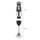 Blender de mana multifunctional cu doua trepte de viteza si doua lame din otel inoxidabil functie de mixare tocator 500W