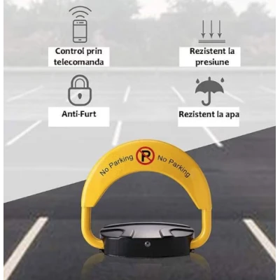 Blocator Parcare Automat Functionare pe Baterii Control de la Distanta galben