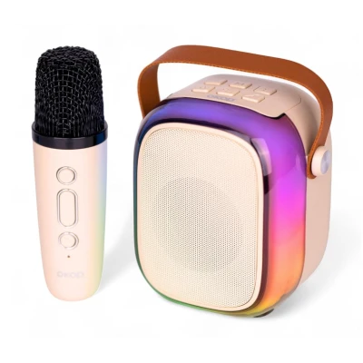 Boxa bluetooth cu microfon wireless KP K01 cu lumini RGB efecte vocale